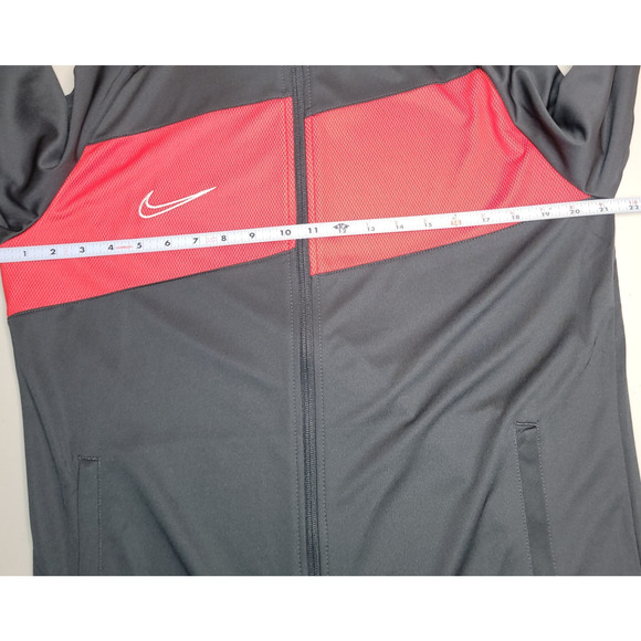 Nike Men Full Zip Sweatshirt Size Large Red Black Long Sleeve Workout Gym - Picture 7 of 10